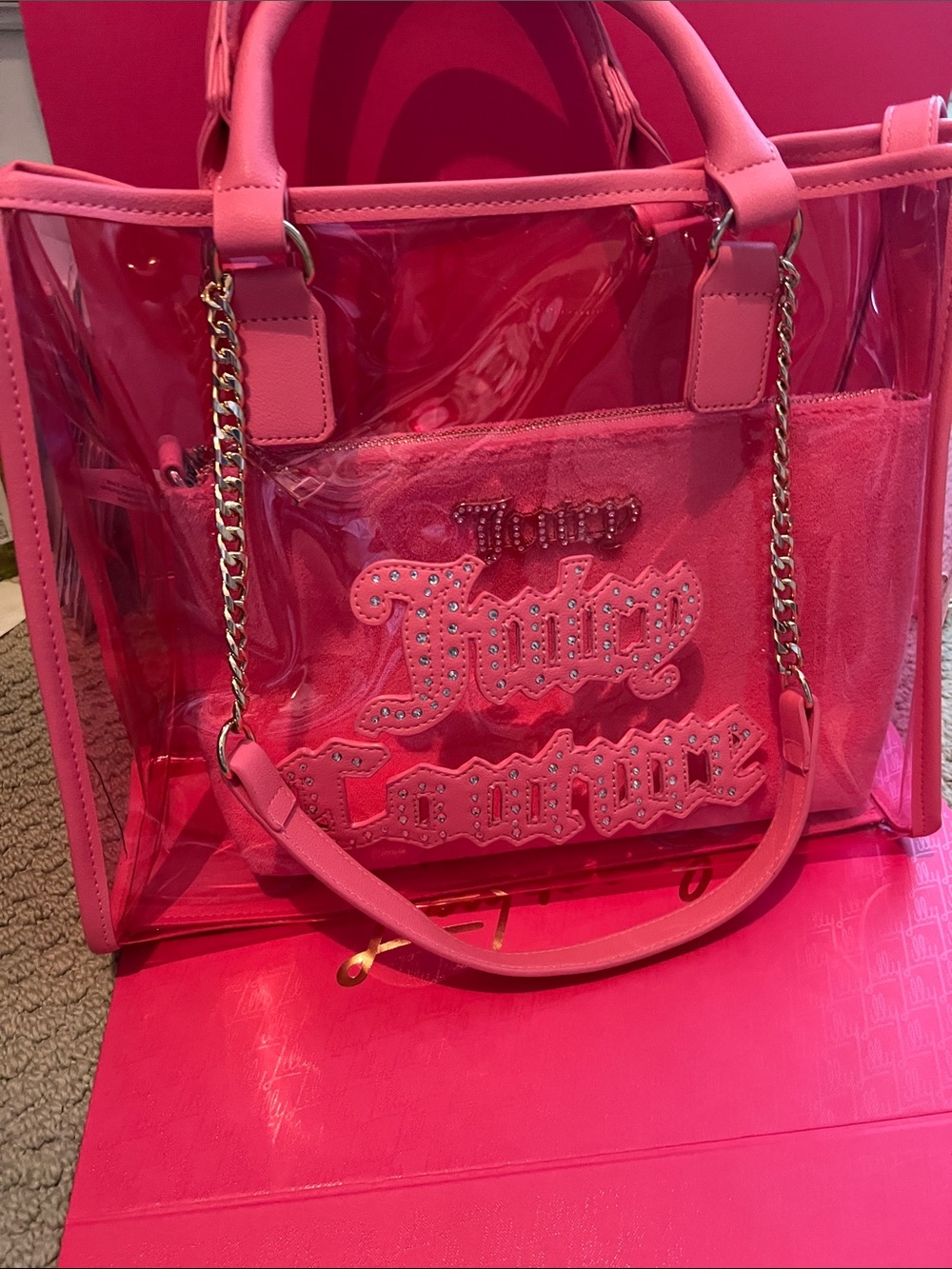 Juicy Couture Clear Tote Bag ⭐️